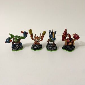 Lot of 4 Skylanders Trigger Happy Drill Sergeant Drobot Sprocket